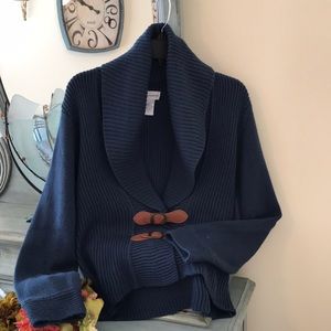 Soft Surroundings ladies buckle waist sweater